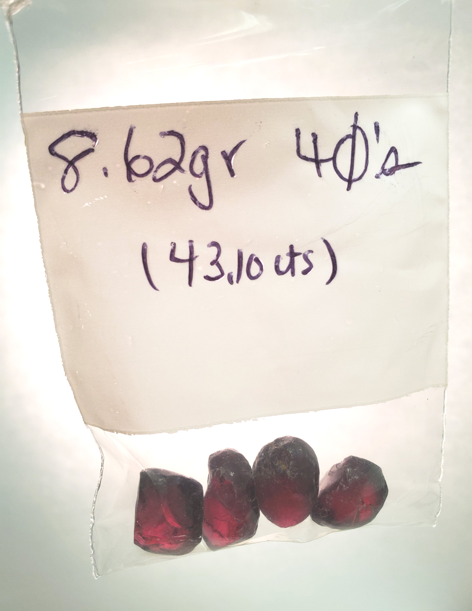 rhodolite garnet rough
